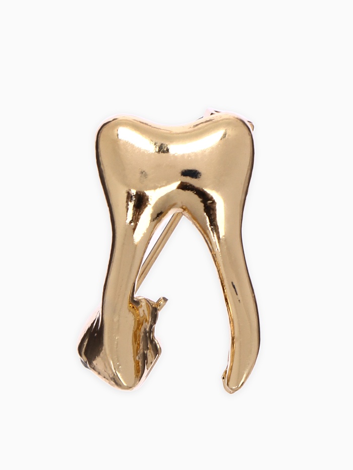 Брошь «Зуб», цвет золото - Фото 1