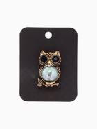 Брошь «Сова» шарик, цвет сине-голубой в чернёном золоте - Фото 4