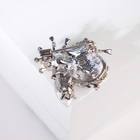 Брошь «Муха», цвет белый в серебре - Фото 2