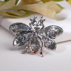 Брошь «Муха» крупная, цветная в чернёном серебре - Фото 2