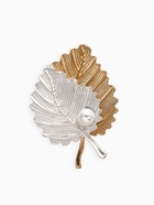 Брошь «Листья», цвет серебристо-золотой матовый - Фото 1