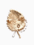Брошь «Листья», цвет серебристо-золотой матовый - Фото 2