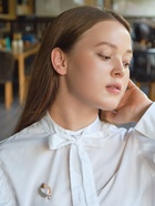 Брошь «Листья», цвет серебристо-золотой матовый - Фото 4