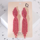 Серьги висячие со стразами «Маскарад» икс, цвет розовый - Фото 2