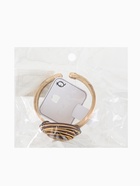 Браслет со стразами «Валькирия» камень в металле, жёлтый в чернёном золоте, безразмерное, d=6.5 см - фото 64135965