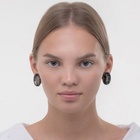 Серьги клипсы для ушей QF «Овал», цвет серебро, серый  (артикул 4577669)  большой выбор товаров оптом и в розницу по низким ценам с доставкой