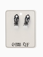 Серьги клипсы для ушей QF «Овал», цвет серебро, серый  (артикул 4577669)  большой выбор товаров оптом и в розницу по низким ценам с доставкой