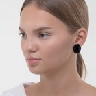 Клипсы «Вечеринка» овалы, цвет чёрный в сером металле - Фото 4