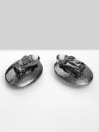 Клипсы «Вечеринка» овалы, цвет чёрный в сером металле - Фото 7