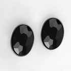 Клипсы «Вечеринка» овалы, цвет чёрный в сером металле - Фото 5