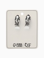 Серьги клипсы для ушей QF «Овал», цвет серебро, зелёный  (артикул 4577673)  большой выбор товаров оптом и в розницу по низким ценам с доставкой