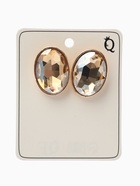 Серьги клипсы для ушей QF «Овал», цвет золото, желтые - Фото 3