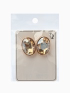 Серьги клипсы для ушей QF «Овал», цвет золото, желтые - Фото 5