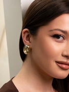 Серьги клипсы для ушей QF «Овал», цвет золото, желтые - Фото 2