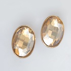 Клипсы для ушей QF «Вечеринка», овалы, цвет золото - Фото 3