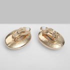 Клипсы для ушей QF «Вечеринка», овалы, цвет бензиновый в золоте - Фото 2