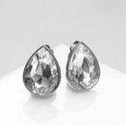 Клипсы для ушей QF «Вечеринка», капли, цвет белый в серебре - Фото 4