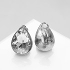 Клипсы для ушей QF «Вечеринка», капли, цвет белый в серебре - Фото 5