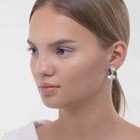 Клипсы для ушей QF «Вечеринка», капли, цвет белый в серебре - Фото 2