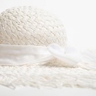 Шляпа женская MINAKU "Summer mood", размер 56-58, цвет белый - Фото 3