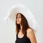 Шляпа женская MINAKU "Summer mood", размер 56-58, цвет белый - Фото 6