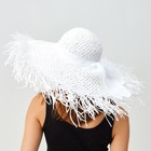 Шляпа женская MINAKU "Summer mood", размер 56-58, цвет белый - Фото 7