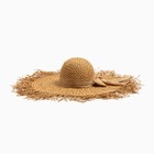 Шляпа женская MINAKU "Summer mood", размер 56-58, цвет коричневый - Фото 1