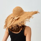 Шляпа женская MINAKU "Summer mood", размер 56-58, цвет коричневый - Фото 8