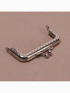 Фермуар пришивной «Прямоугольник», 8×5 см, цвет серебряный - Фото 3