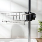 Подставка для губок на кран, 17×10×5,5 см, хром  (артикул 4590119)  большой выбор товаров оптом и в розницу по низким ценам с доставкой