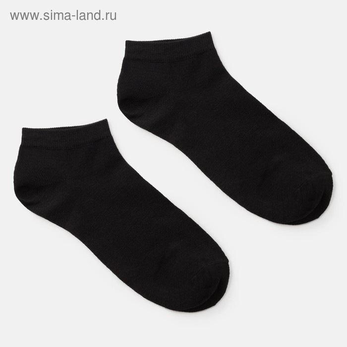 Носки мужские укороченные MINAKU «Бамбук», цвет чёрный, размер 40-41 (27 см) - Фото 1