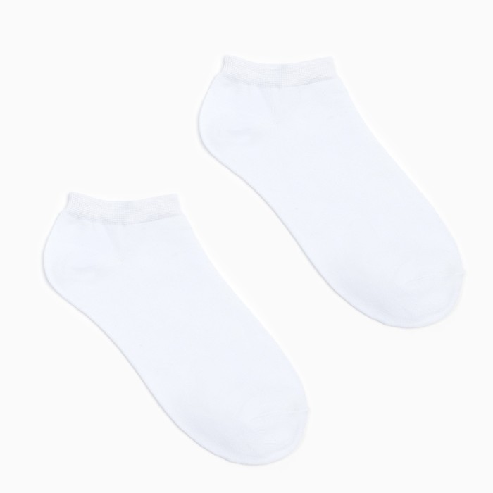 Носки мужские укороченные MINAKU «Бамбук», цвет белый, размер 40-41 (27 см) - Фото 1