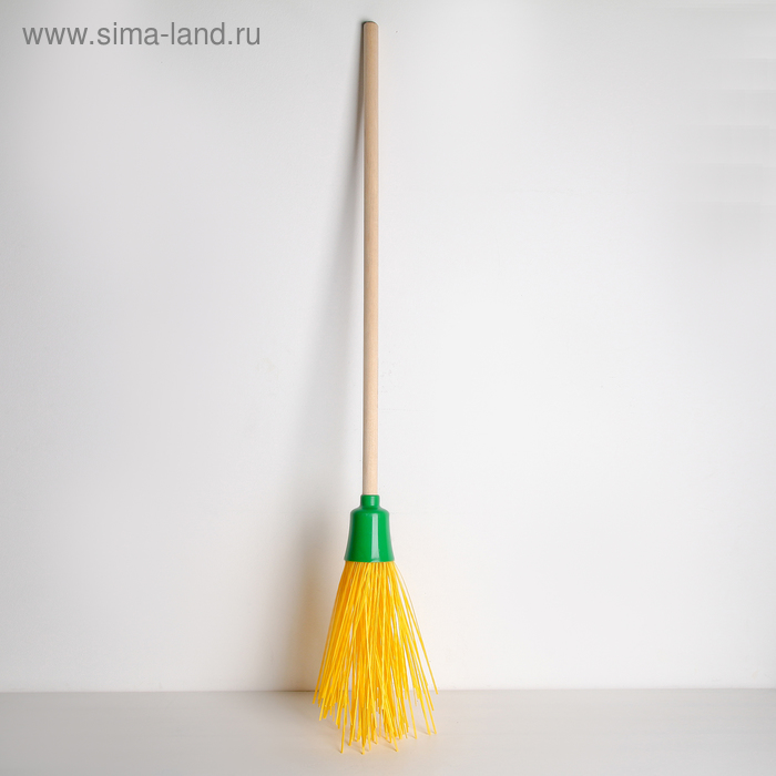 Метла полипропиленовая «Малыш», с черенком, малая, 95 см, МИКС