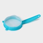 Сито с ручкой, набор 3 шт., пластик, d=6.5/8/12 см, бирюзовое - Фото 4