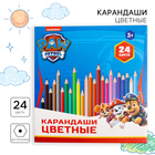 Цветные карандаши, 12 цветов, трехгранные, Щенячий патруль - фото 6262905