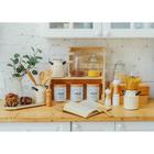 Банки для хранения сыпучих Sugar Coffee Tea, 1.2 л, 10.5×14 см, 3 шт., жесть, серые - Фото 4