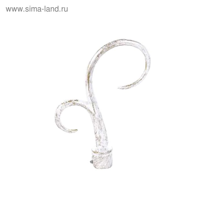 Наконечник «Лоза», 2 шт., d=16 мм, цвет слоновая кость, золото