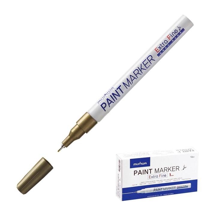 Маркер-краска (лаковый) MunHwa Extra Fine Paint Marker, 1.0 мм, золотой - Фото 1