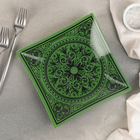 Тарелка десертная «Эльмира», d=20 см, цвет зелёный - Фото 1