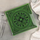 Тарелка обеденная «Эльмира», d=30 см, цвет зелёный - Фото 1