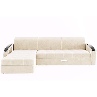Угловой диван «Дубай 1», угол левый, еврокнижка, МДФ венге, цвет селфи 01