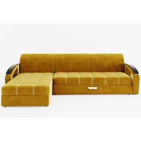 Угловой диван «Дубай 1», угол левый, еврокнижка, МДФ венге, цвет селфи 08