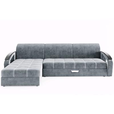 Угловой диван «Дубай 1», угол левый, еврокнижка, МДФ венге, цвет селфи 15