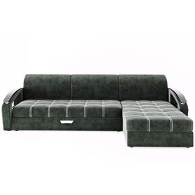 Угловой диван «Дубай 1», угол правый, еврокнижка, МДФ венге, цвет селфи 07