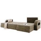 Угловой диван «Элита 3», угол правый, пантограф, велюр, цвет селфи 03, подушки селфи 01 4782016