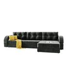 Угловой диван «Элита 3», угол правый, пантограф, велюр, цвет селфи 07, подушки селфи 08 - Фото 3