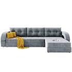 Угловой диван «Элита 3», угол правый, пантограф, велюр, цвет селфи 15, подушки селфи 08 - Фото 1