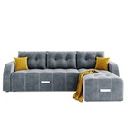 Угловой диван «Нью-Йорк 3», угол правый, пантограф, велюр, цвет селфи 15, подушки селфи 08 - Фото 3