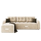 Угловой диван «Нью-Йорк 3», угол левый, пантограф, велюр, цвет селфи 01, подушки селфи 03 - Фото 3