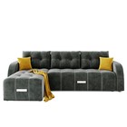 Угловой диван «Нью-Йорк 3», угол левый, пантограф, велюр, цвет селфи 07, подушки селфи 08 - Фото 3